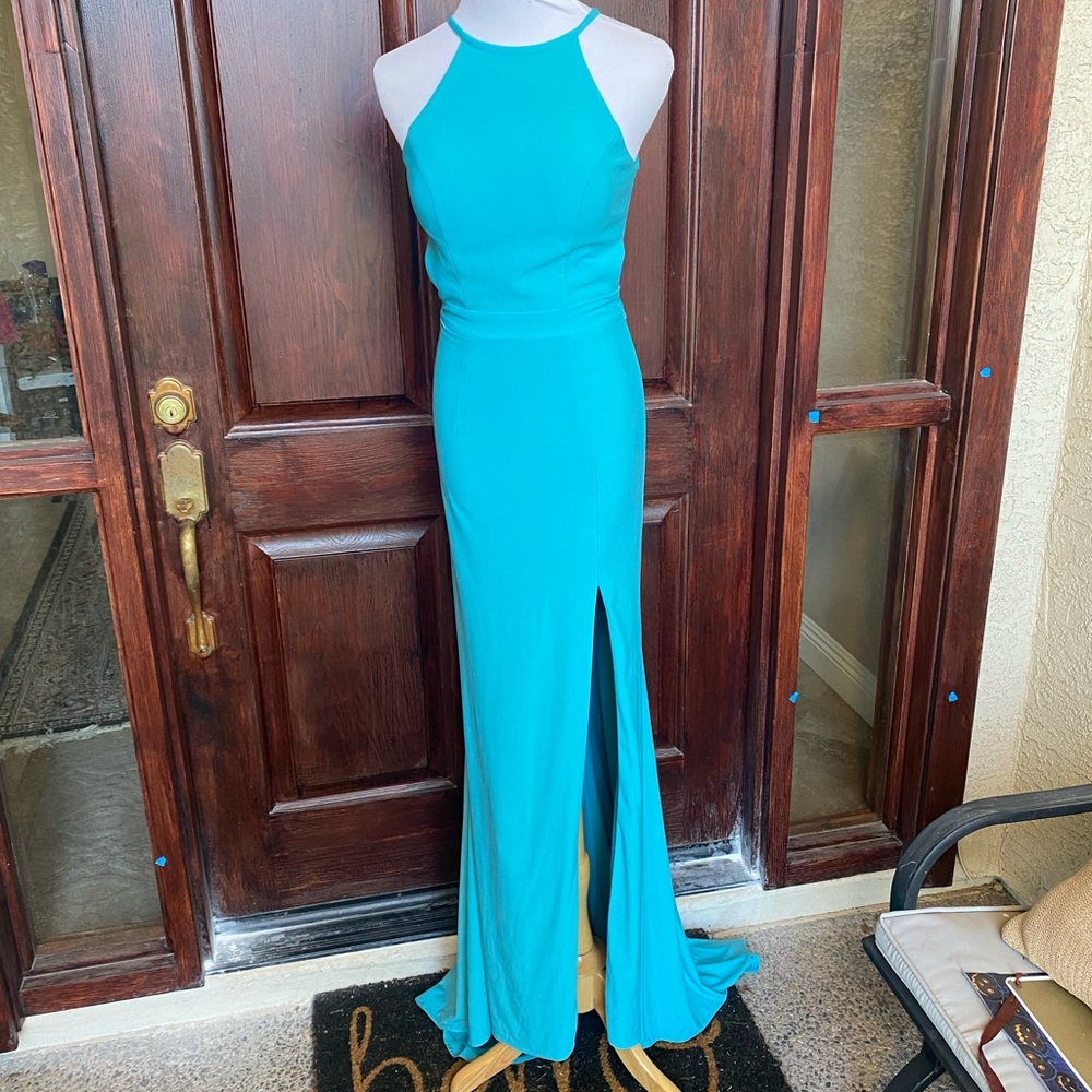SHERRI HILL Unaltered Blue Dress